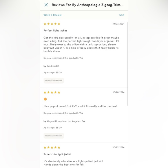 ANTHROPOLOGIE Zigzag Trim Quilted Jacket BNWT Size XS/S - Picture 7 of 7